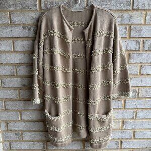 Stefan Green 3/4 Sleeve Open Front Cotton Cardigan Sweater  Women's Size 2 (M)